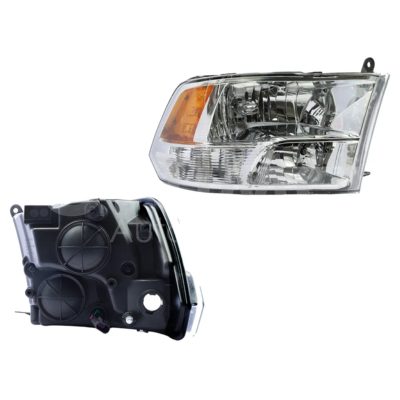 Faro derecho f / cromado con mica ambar doble as