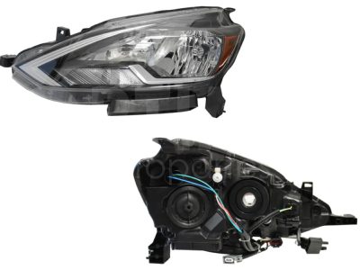 Faro izquierda f / cromado con mica ambar