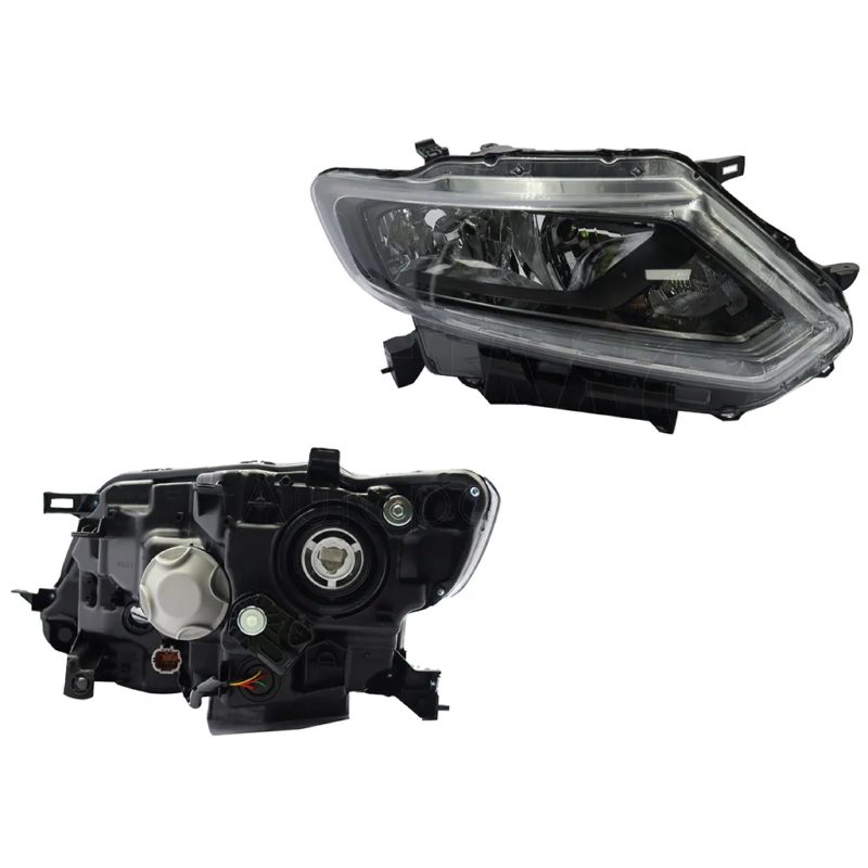Faro derecho f / negro con motor con led