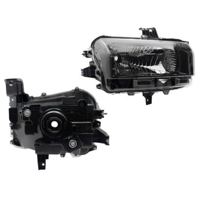 Faro derecho f / cromado sin led para halogeno sin motor filo negro