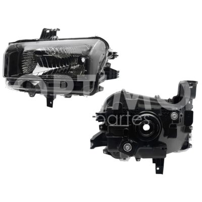 Faro izquierda f / cromado sin led para halogeno sin motor filo negro