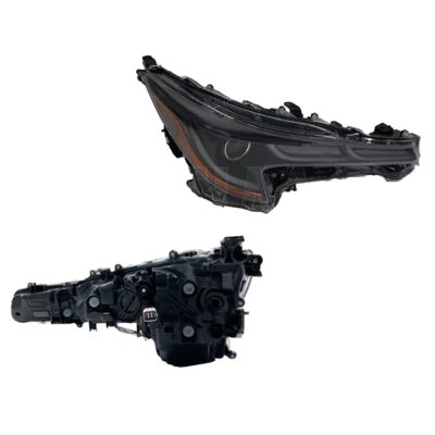 Faro derecho f / negro con led con lupa