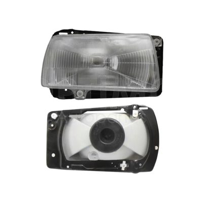 Faro derecho f / cromado con base metal vidrio rayado