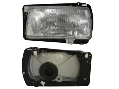 Faro izquierda f / cromado con base plastico vidrio rayado