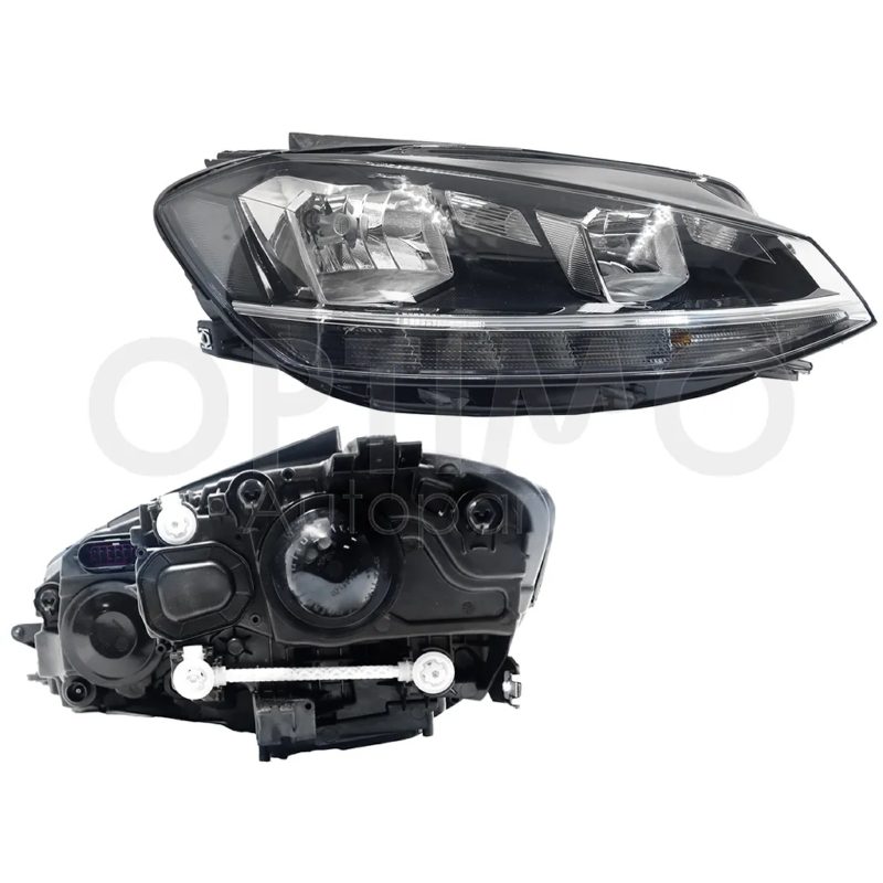 Faro derecho f / negro con drl con mica blanco
