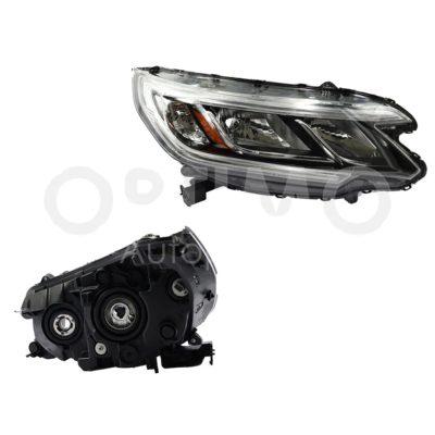Faro derecho f / negro sin drl con mica ambar