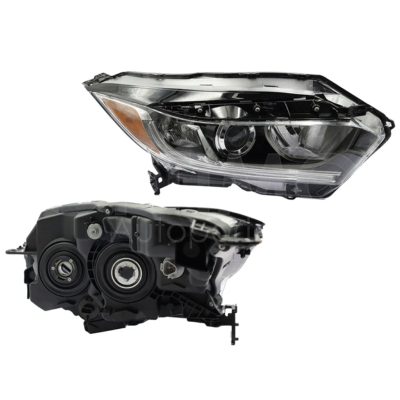 Faro derecho f / negro con lupa con drl con mica ambar