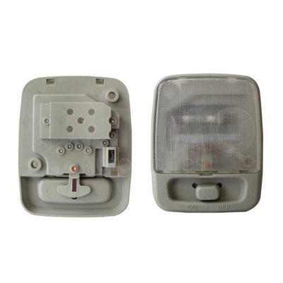 Lampara interior gris con base (Empaque / 10 piezas)