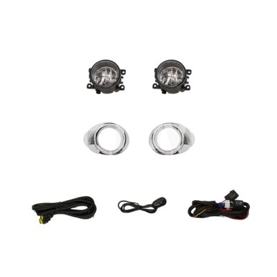 Kit faro aux con cables con arillo cromo con focos