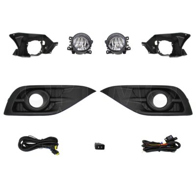 Kit faro aux con cables con rejillas negras con bases con focos