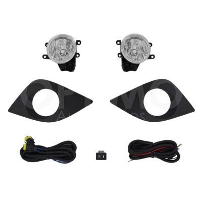 Kit faro aux con cables con rejillas negras con focos