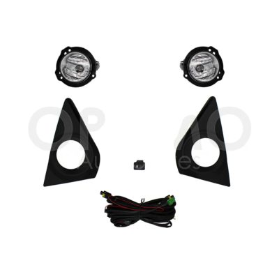 Kit faro aux con cables con rejillas negras con focos
