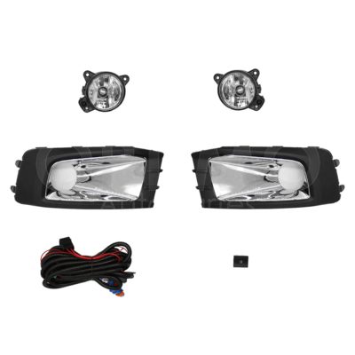 Kit faro aux with cables with rejillas negras and cromo with bulbs