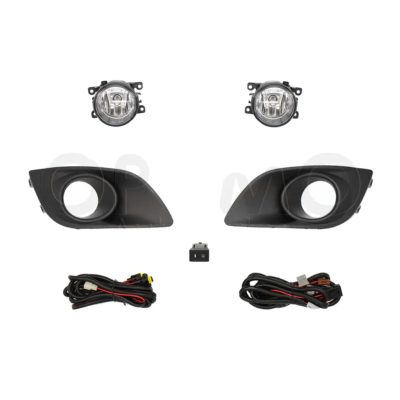 Kit faro aux con cables con rejillas negras con focos