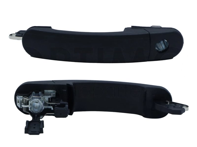 Manija exterior delantero izquierda negra lisa con hoyo para cilindro (Vagoneta 2000-2005 / pick-up 2000-2009)