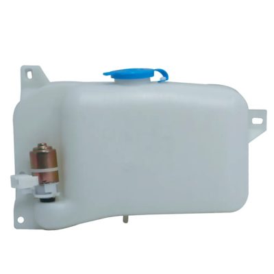 Washer fluid reservoir with / cap with / engine